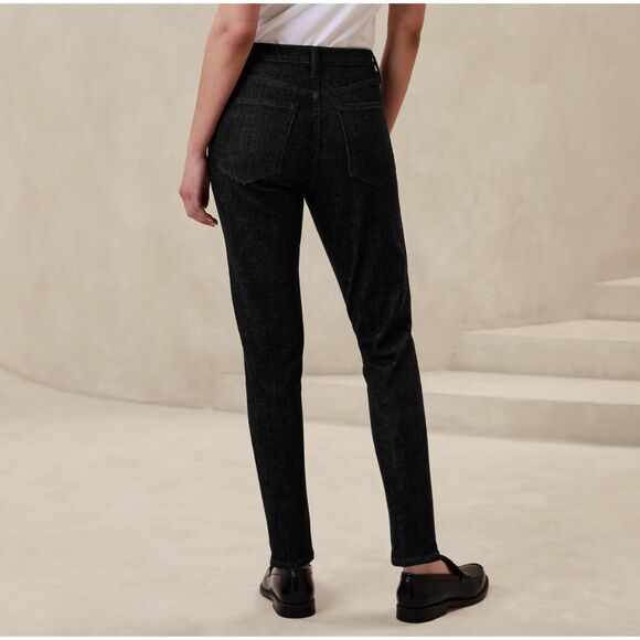 NWT Banana Republic High-Rise Skinny Jeans Black Classic Denim Size 29 Waist‎ - Picture 2 of 12